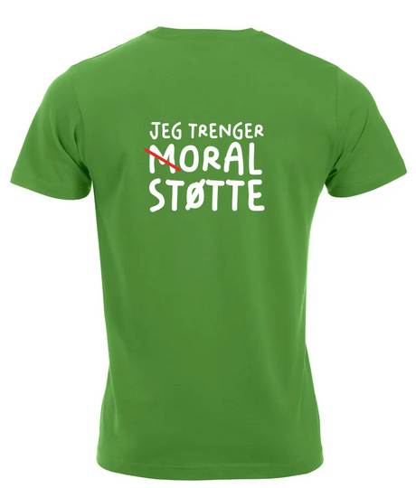 Moral Støtte T-skjorte – Grønn – bak