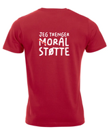 Moral Støtte T-skjorte – Rød – bak