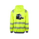 141 V8 Reflekshoodie – Safety Gul – bak