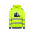 141 V8 Reflekshoodie – Safety Gul – foran