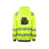 Bjøringsøy Maskin Reflekshoodie – Safety Gul – bak