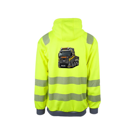 Bjøringsøy Maskin Reflekshoodie – Safety Gul – bak