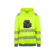Bjøringsøy Maskin Reflekshoodie – Safety Gul – foran