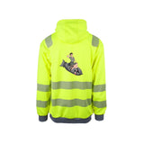 BomberChick Reflekshoodie – Safety Gul – bak