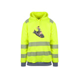 BomberChick Reflekshoodie – Safety Gul – foran