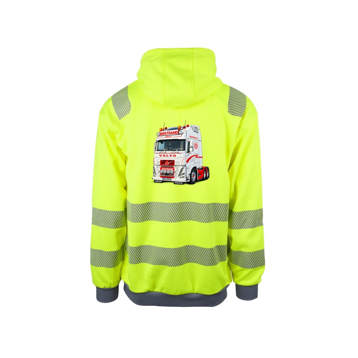 Bøstrand FH Reflekshoodie – Safety Gul – bak