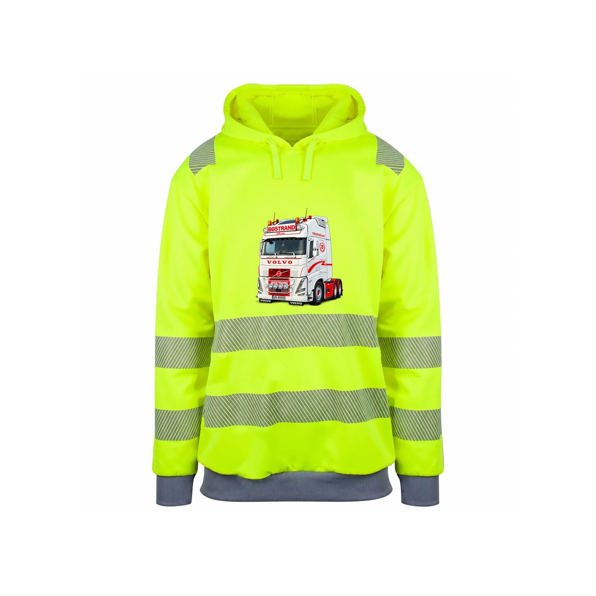 Bøstrand FH Reflekshoodie – Safety Gul – foran