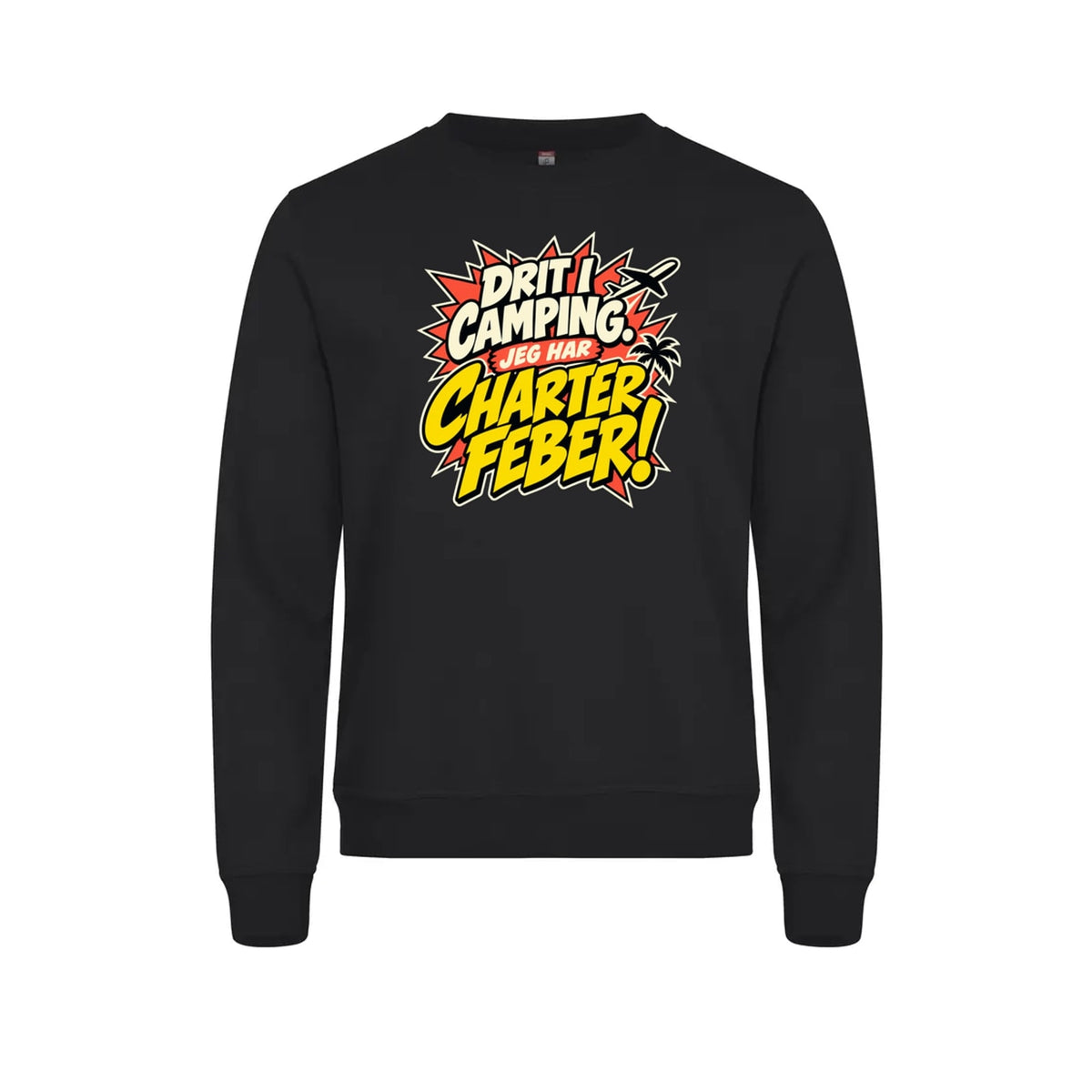 Charterfeber Genser – Sort – foran