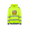 Charterfeber Reflekshoodie – Safety Gul – foran