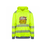 Charterfeber Reflekshoodie – Safety Gul – foran