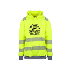 Cool Dads Club Reflekshoodie – Safety Gul – foran