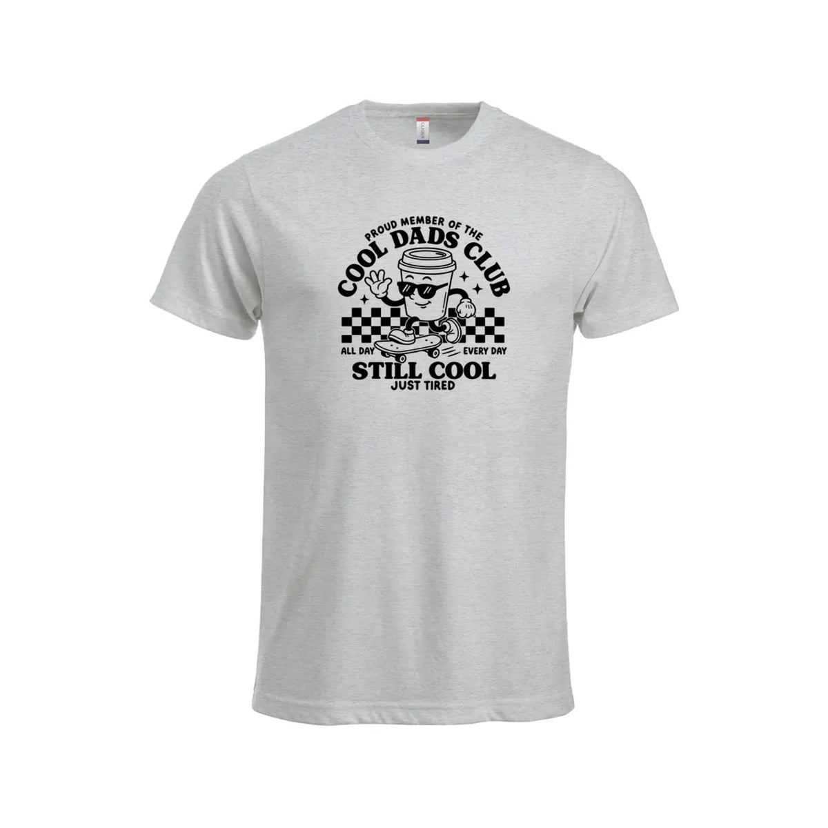 Cool Dads Club t-skjorte – Aske – foran