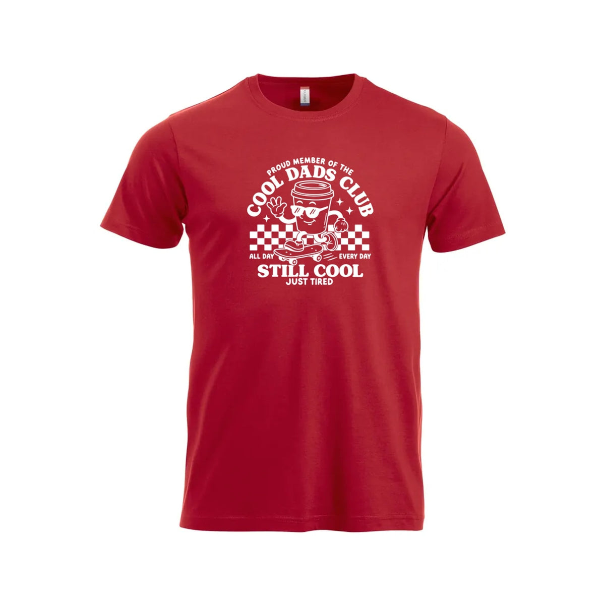 Cool Dads Club t-skjorte – Rød – foran