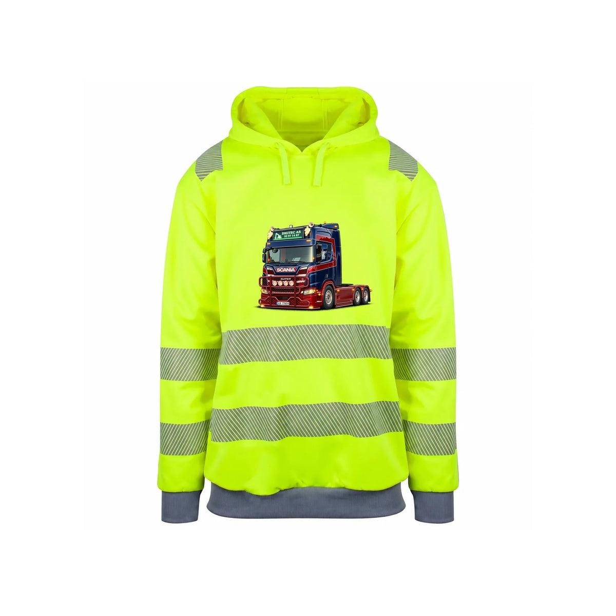 Digtec Vabis Reflekshoodie – Safety Gul – foran