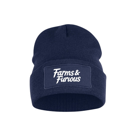 Farms & Furious Strikkalue – Navy – foran