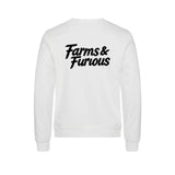 Farms & Furious Genser – Hvit – bak