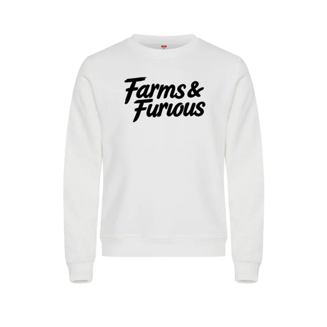 Farms & Furious Genser – Hvit – foran