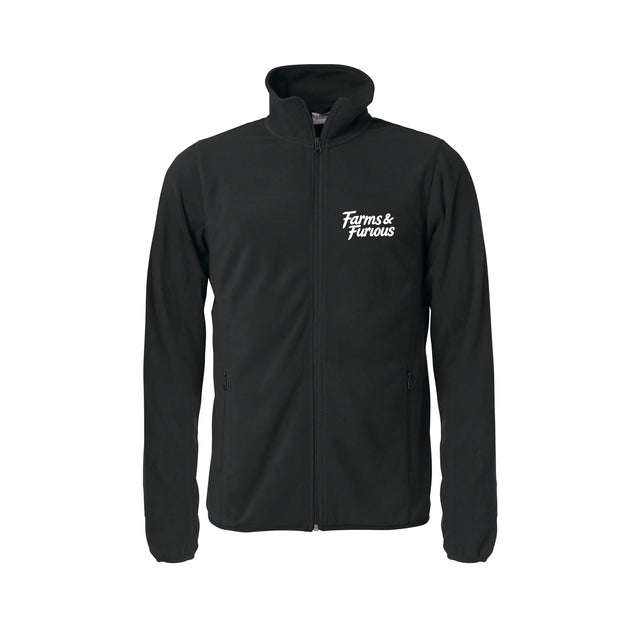 Farms & Furious Fleecejakke – Sort – foran
