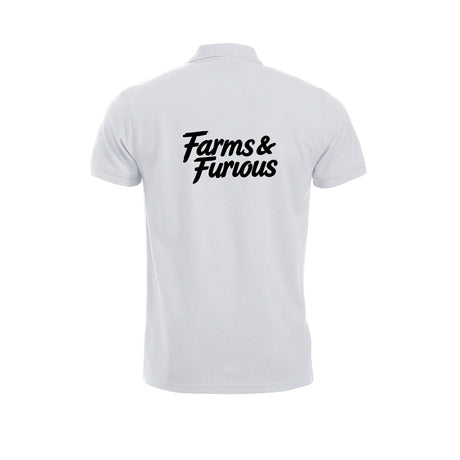 Farms & Furious Piquet – Hvit – bak