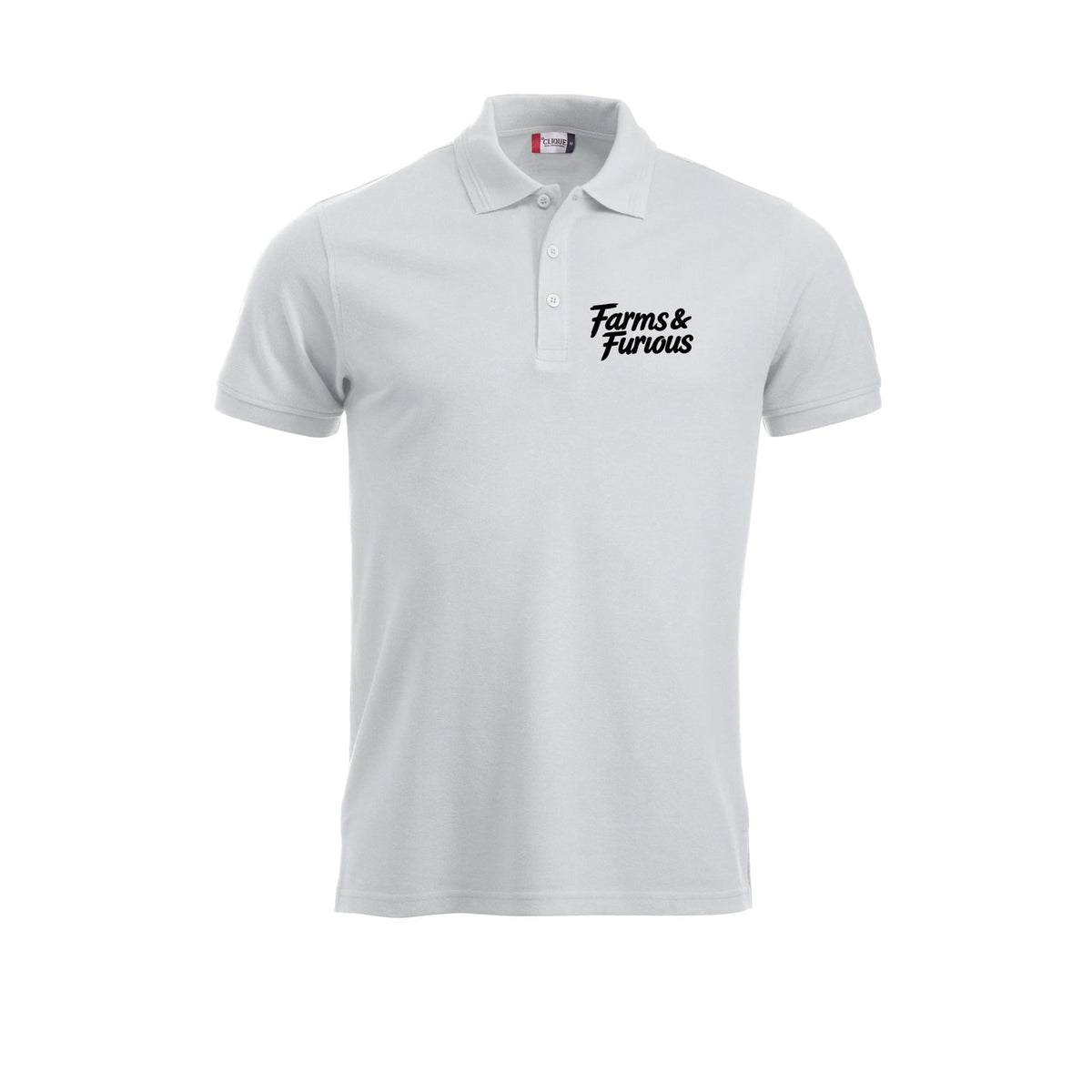 Farms & Furious Piquet – Hvit – foran
