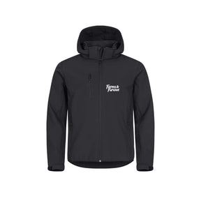 Farms & Furious Softshelljakke – Sort – foran