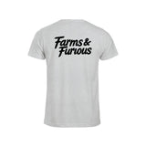Farms & Furious T-skjorte – Aske – bak
