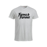 Farms & Furious T-skjorte – Aske – foran