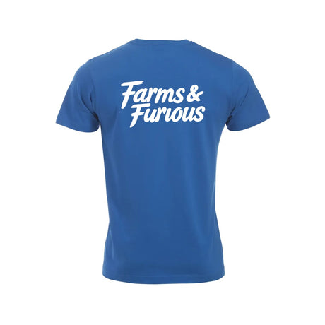 Farms & Furious T-skjorte – Blå – bak