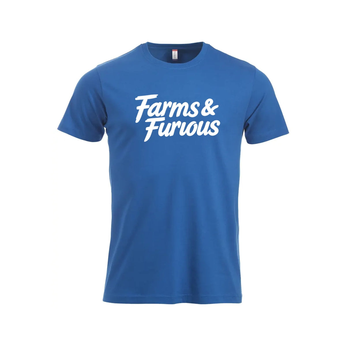 Farms & Furious T-skjorte – Blå – foran