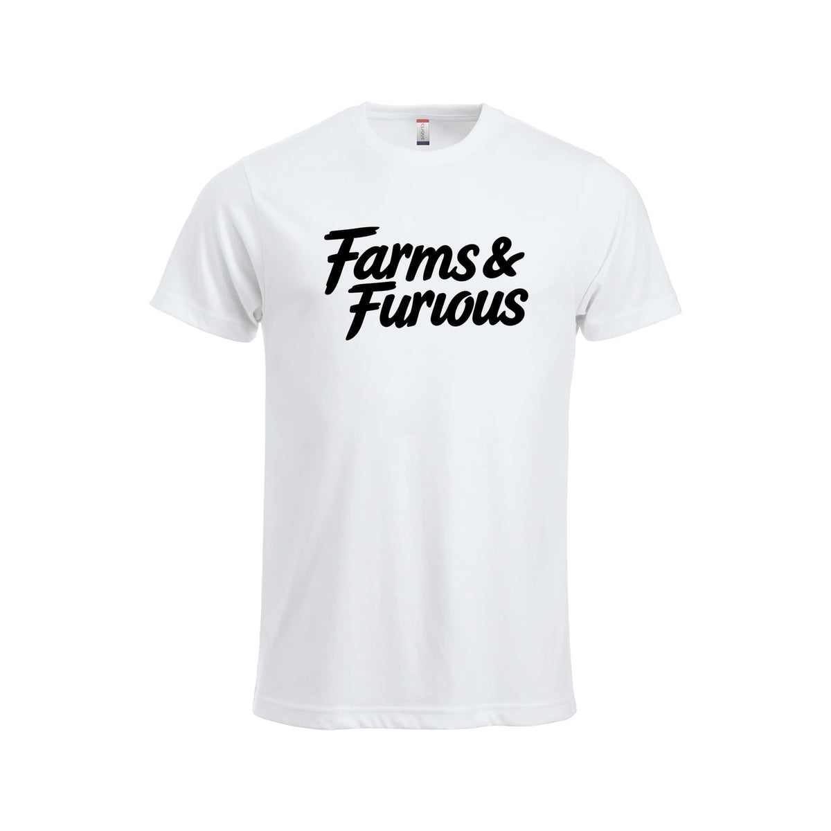Farms & Furious T-skjorte – Hvit – foran