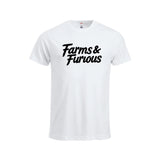 Farms & Furious T-skjorte – Hvit – foran
