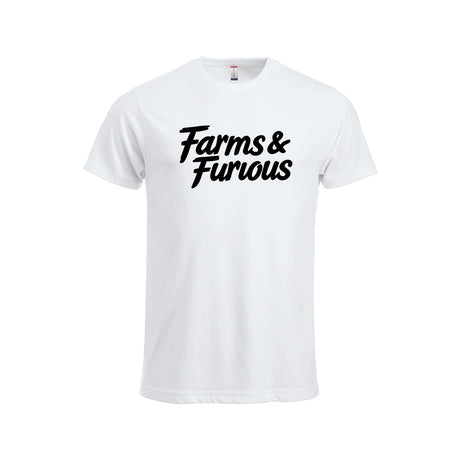 Farms & Furious T-skjorte – Hvit – foran