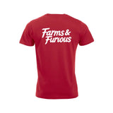 Farms & Furious T-skjorte – Rød – bak