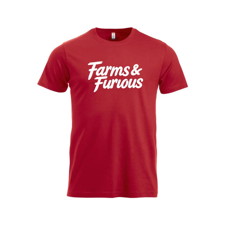 Farms & Furious T-skjorte – Rød – foran
