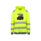Fendt 728 Vario Reflekshoodie – Safety Gul – foran