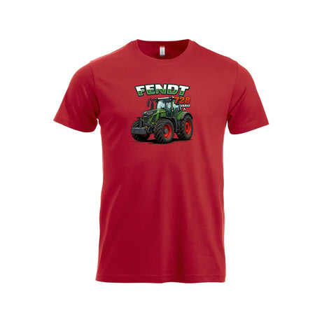 Fendt 728 Vario T-skjorte – Rød – foran