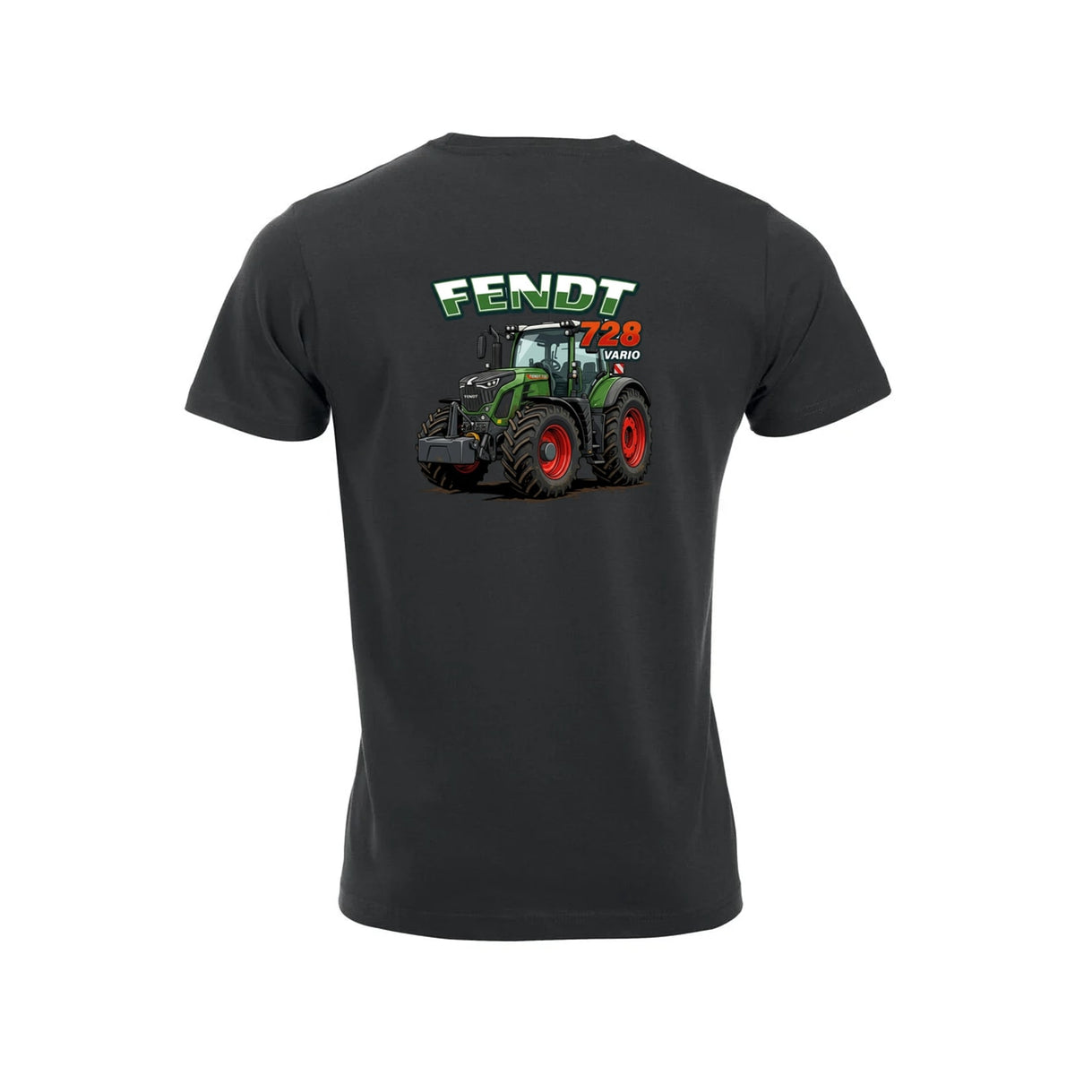 Fendt 728 Vario T-skjorte – Sort – bak