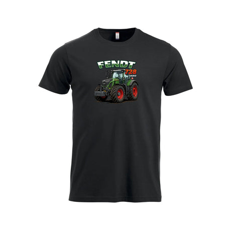 Fendt 728 Vario T-skjorte – Sort – foran