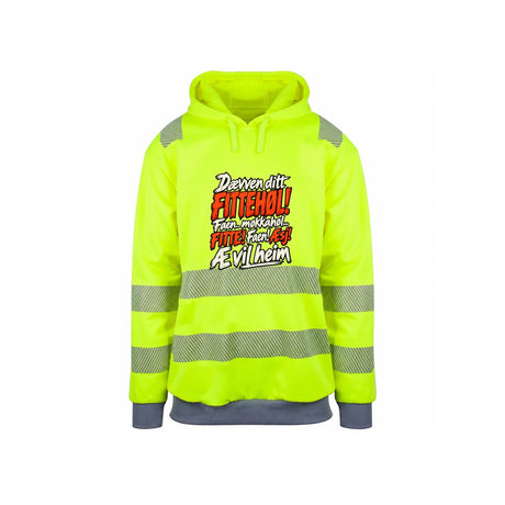 Æ VIL HEIM!! Reflekshoodie – Safety Gul – foran