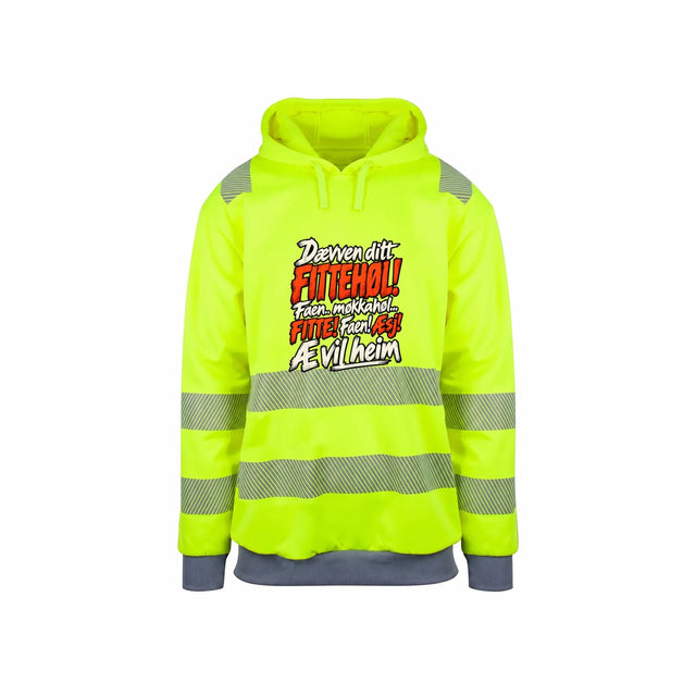 Æ VIL HEIM!! Reflekshoodie – Safety Gul – foran