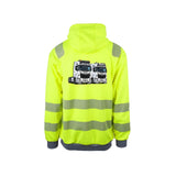 Fredstad Duo Reflekshoodie – Safety Gul – bak