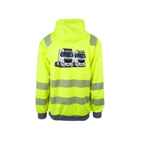 Fredstad Duo Reflekshoodie – Safety Gul – bak