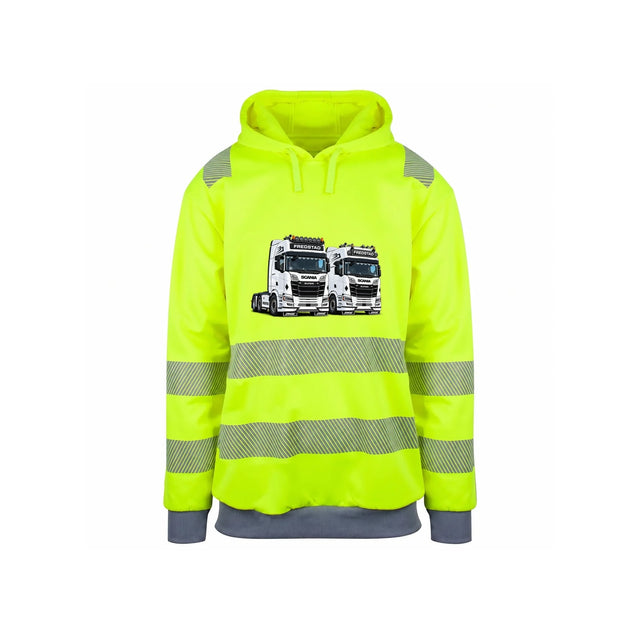 Fredstad Duo Reflekshoodie – Safety Gul – foran