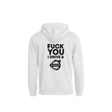 Fuck You I Drive A Volvo HVIT Hettegenser – Hvit – bak