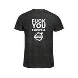 Fuck You I Drive A Volvo HVIT T-skjorte – Koks – bak