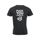 Fuck You I Drive A Volvo HVIT T-skjorte – Sort – bak