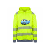 Hiace BabyBlue Reflekshoodie – Safety Gul – foran