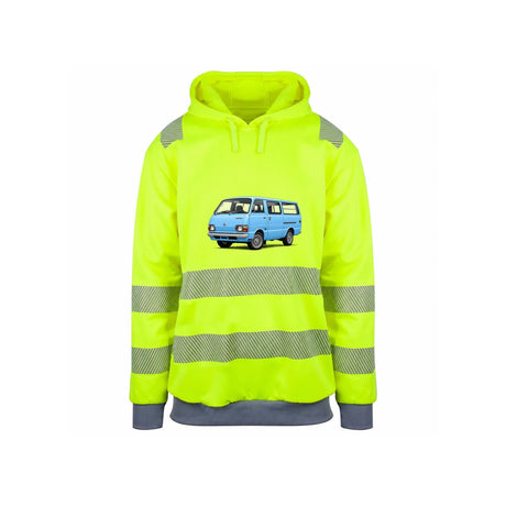 Hiace BabyBlue Reflekshoodie – Safety Gul – foran