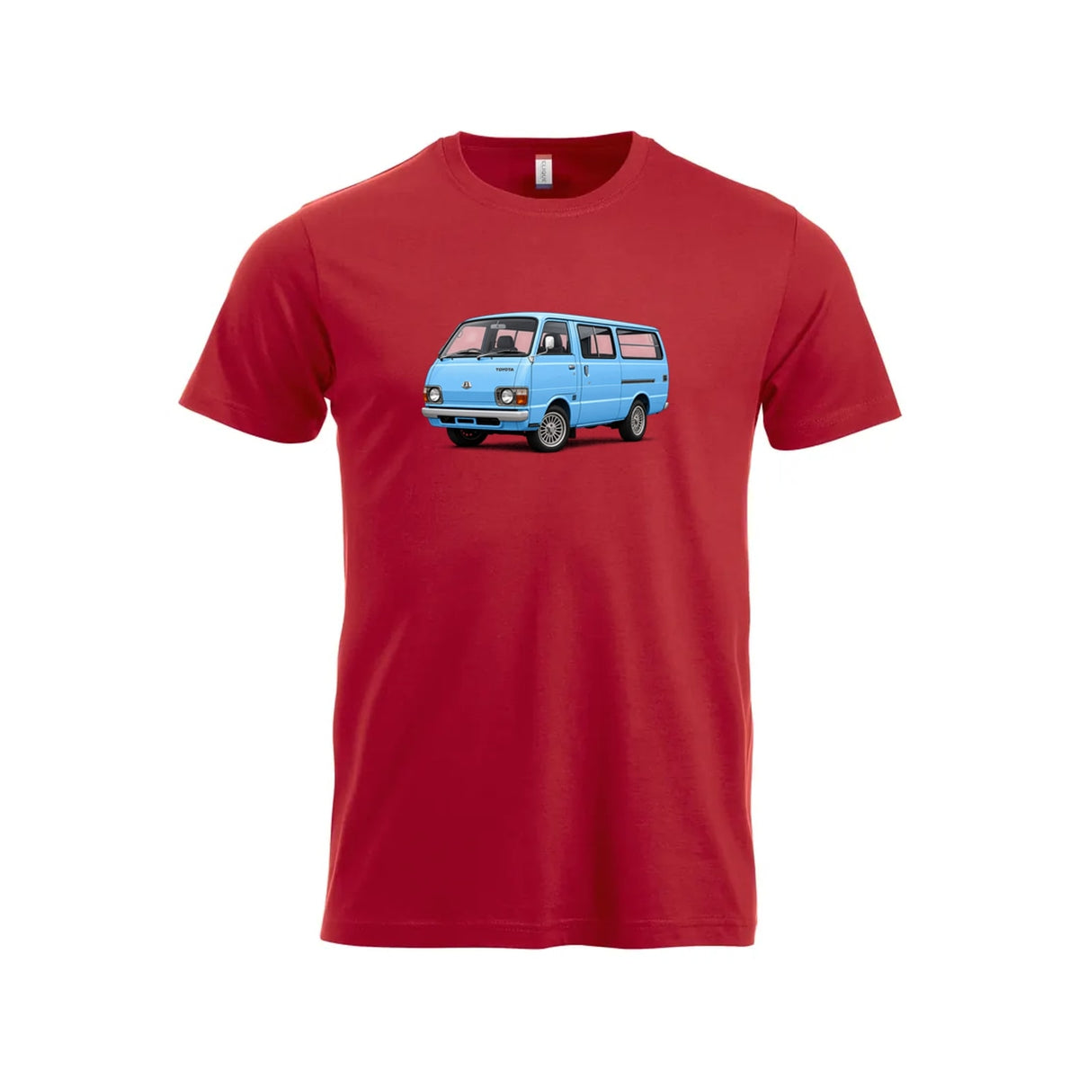 Hiace BabyBlue T-skjorte – Rød – foran