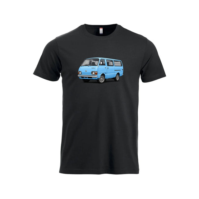 Hiace BabyBlue T-skjorte – Sort – foran
